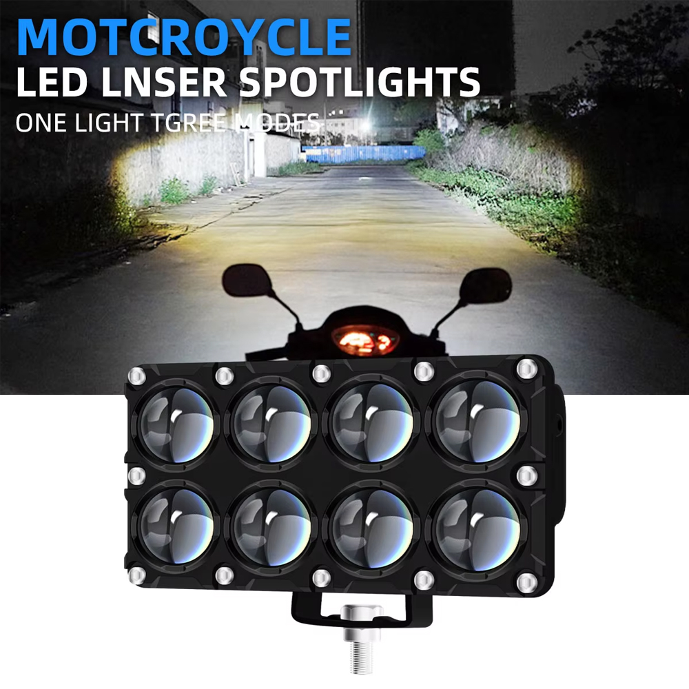 Universal Motorcycle Led Headlight Projector - Luzes Auxiliares de Moto 6/8/10 Lentes,