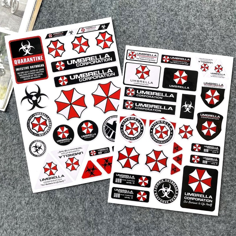 Motorcycle Helmets - Adesivos de Aviso Hot Resident Evil