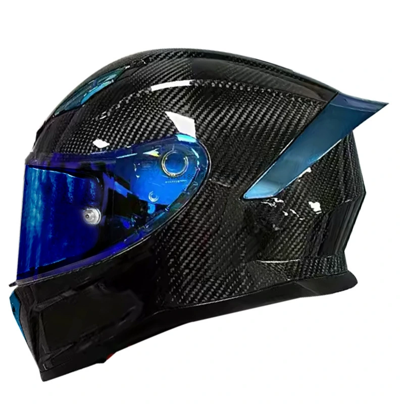 Carbon Fiber Lightweight Motorcycle Helmet - Capacete de Motocicleta de Fibra de