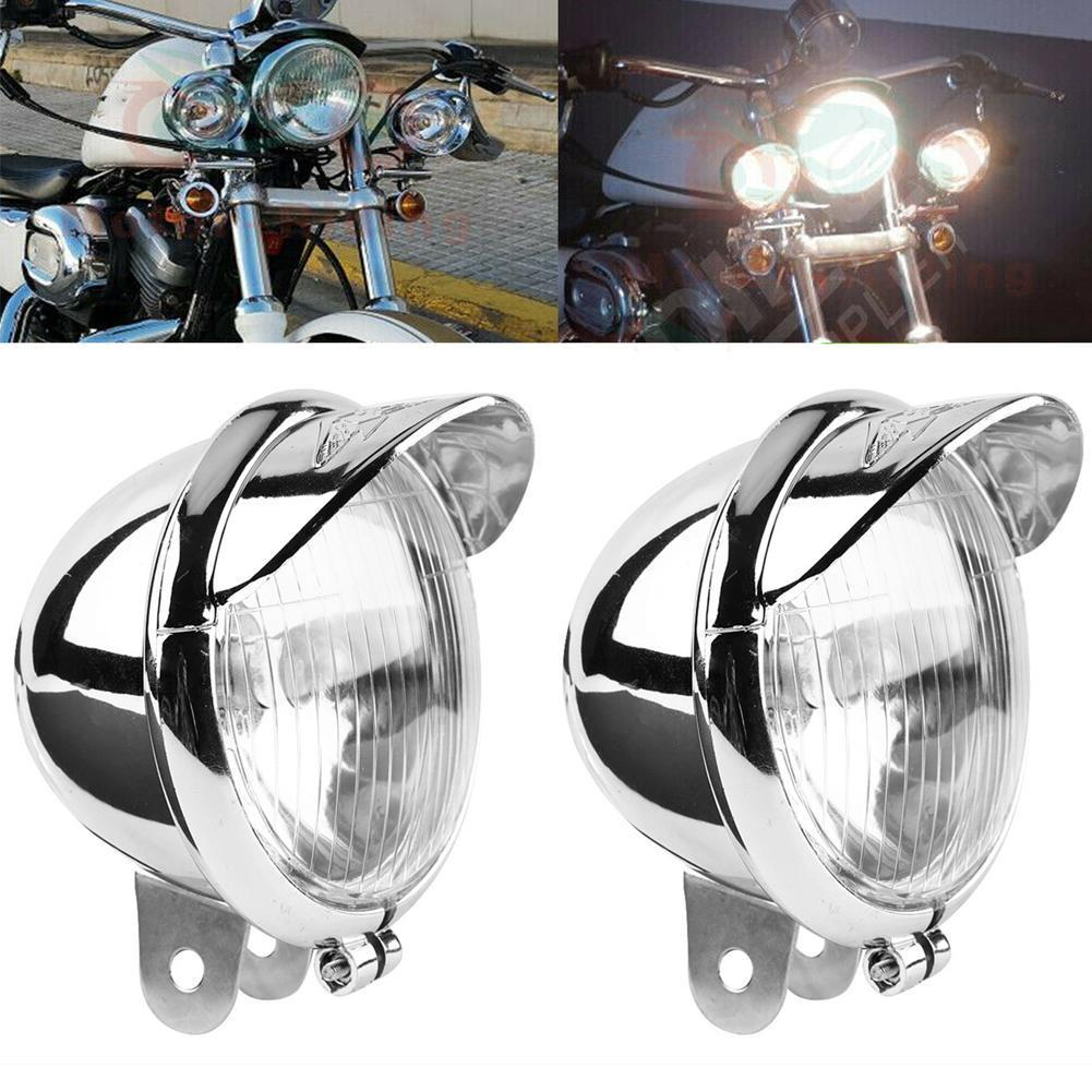 Universal Motorcycle Led Headlight Projector - Chrome universal motocicleta luzes de nevoeiro