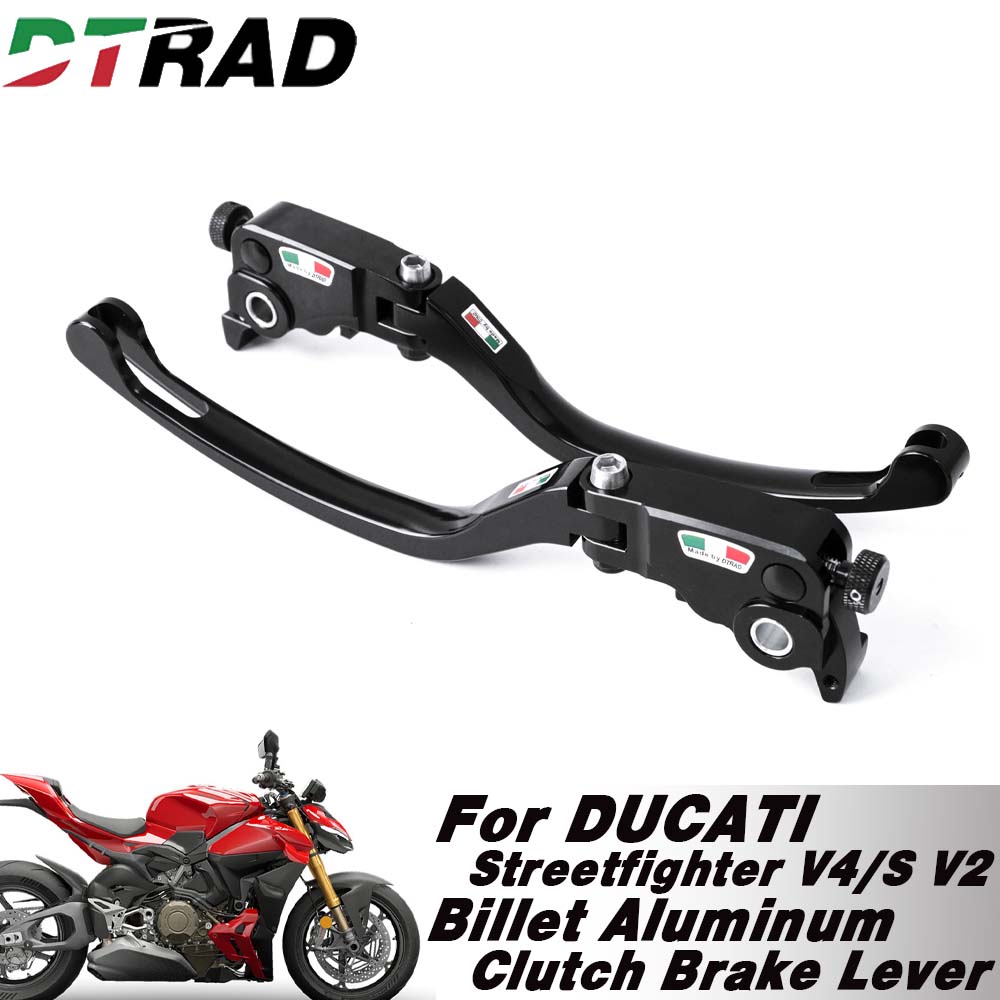 Cnc Aluminum Adjustable Brake Clutch Levers - Para ducati panigale/streetfighter v4/s v2 2020-2026