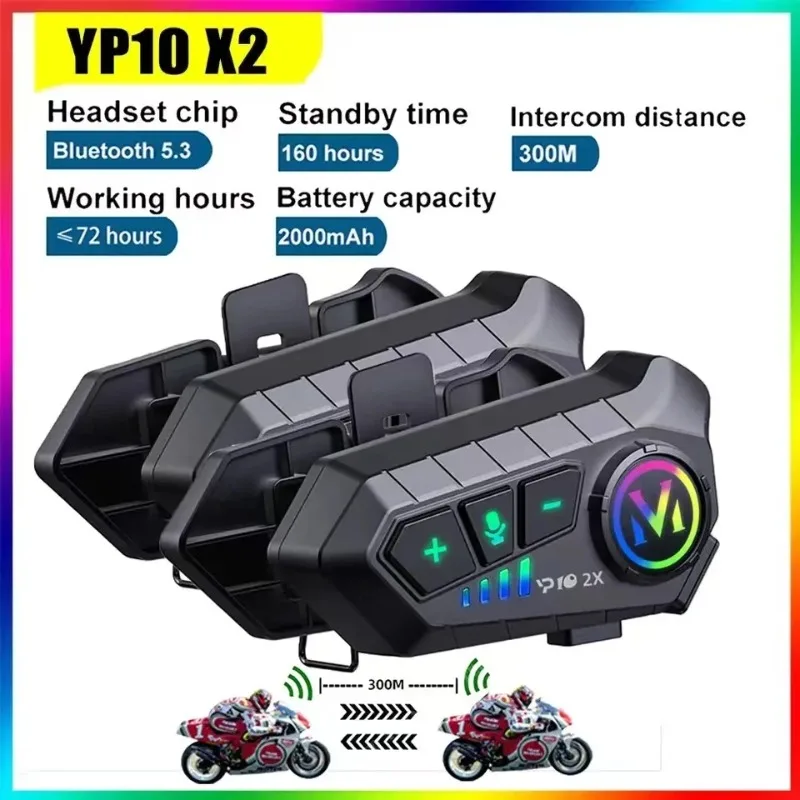 Universal Motorcycle Helmet Intercom Headset - Y10 2X Bluetooth Capacete de Motocicleta