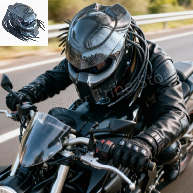 Custom Predator Motorcycle Helmet - Capacete de Motocicleta HOT Racing Predator