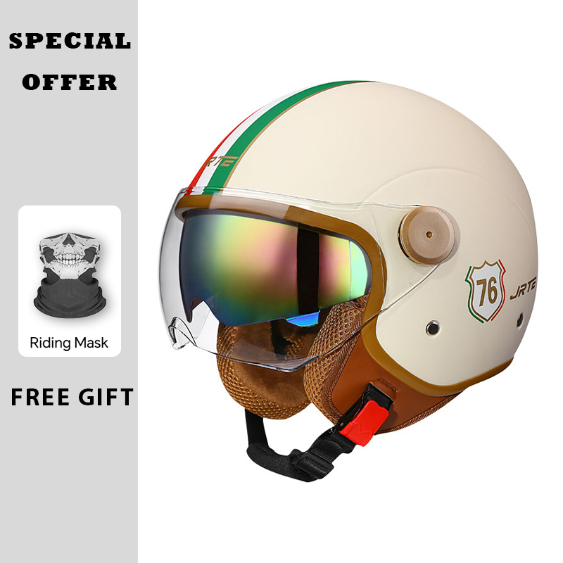 Vintage Open Face Retro Helmet - Retro tt & co rosto aberto
