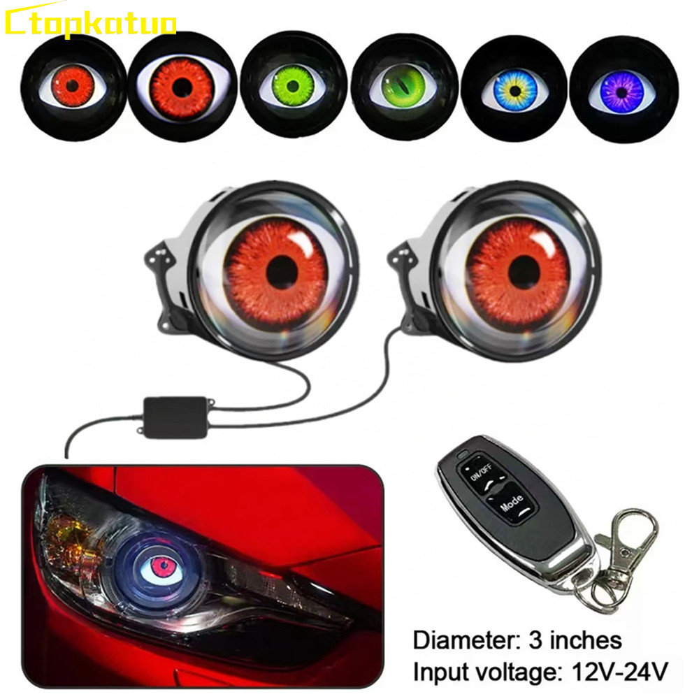Universal Motorcycle Led Headlight Projector - 2 pçs controle remoto led luzes