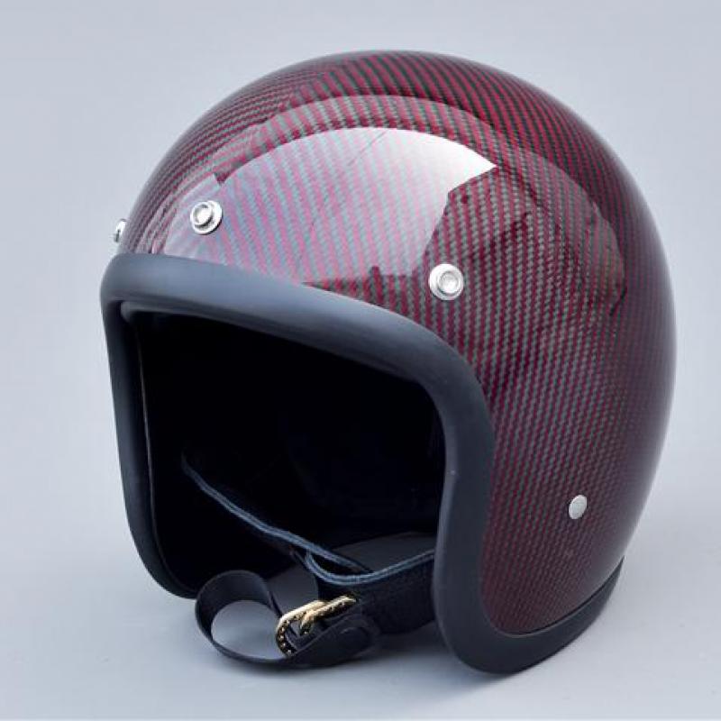 Carbon Fiber Lightweight Motorcycle Helmet - Capacete de rosto aberto clássico vintage