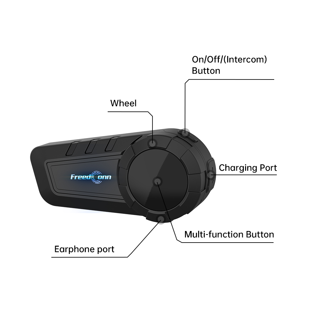 Motorcycle Helmets - Intercomunicador Bluetooth FreedConn KY PRO para