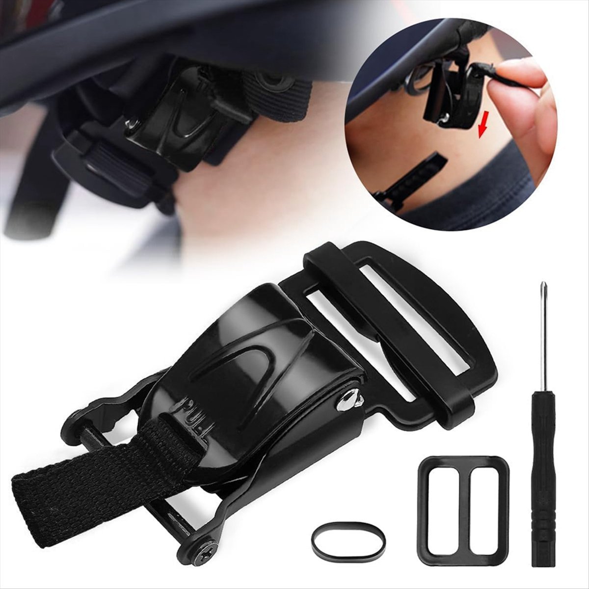 Quick Release Buckle Motorcycle Helmet - Kit de Substituição de Fivela de