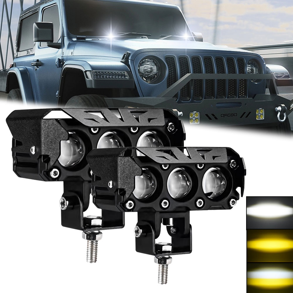 Universal Motorcycle Led Headlight Projector - 3 Polegada led projetor motocicleta barra