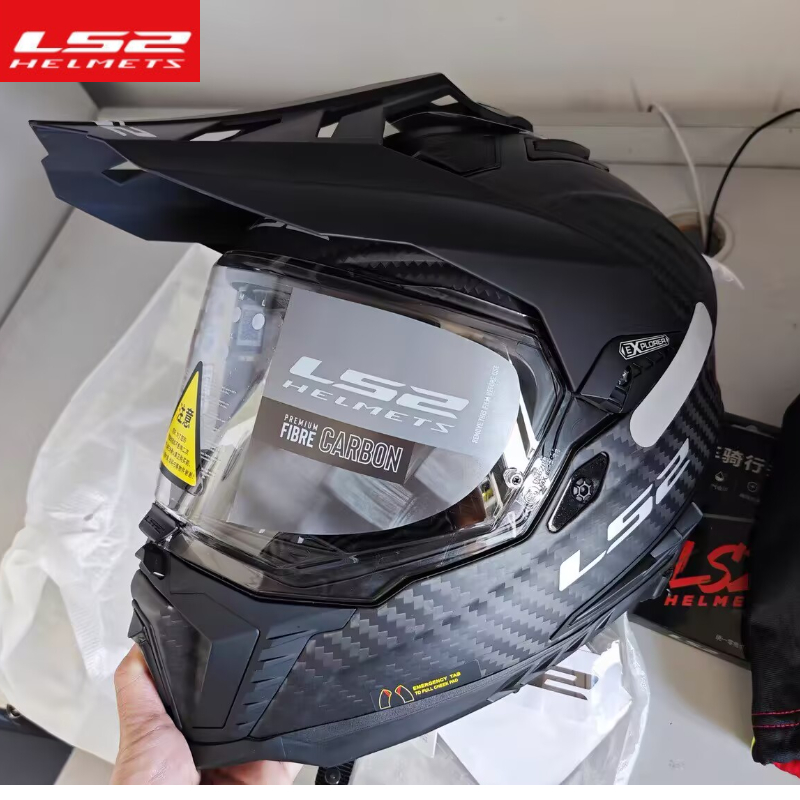Carbon Fiber Lightweight Motorcycle Helmet - Capacete de Motocicleta LS2 MX701 em